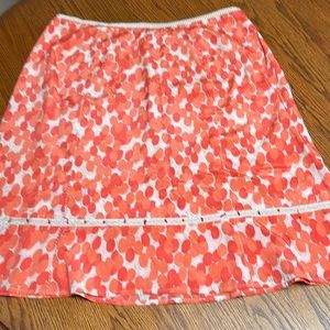 Sigrid Olsen Orange Floral Midi‎ Skirt